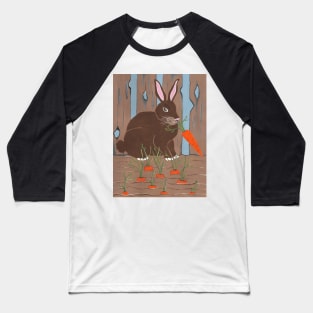 Carrots Rabbit - Rabbit Painting Baseball T-Shirt